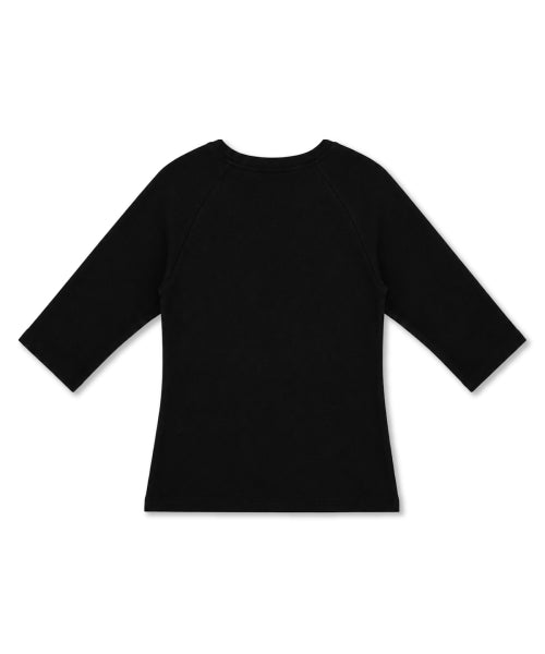 3/4 SLEEVE T-SHIRT - 2 COLORS BLACK