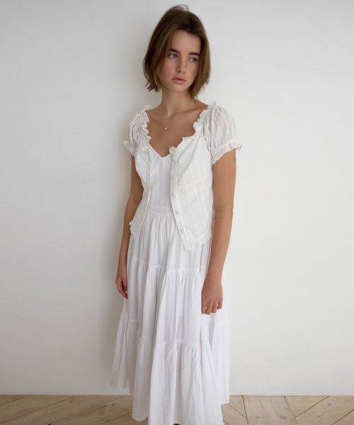 A 2-WAY RUFFLE BLOUSE WHITE