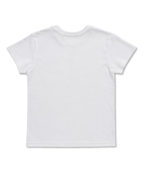 SILKET COTTON LETTERING SLIM TEE - 5 COLORS WHITE