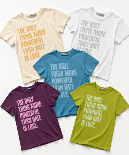 SILKET COTTON LETTERING SLIM TEE - 5 COLORS BLUE
