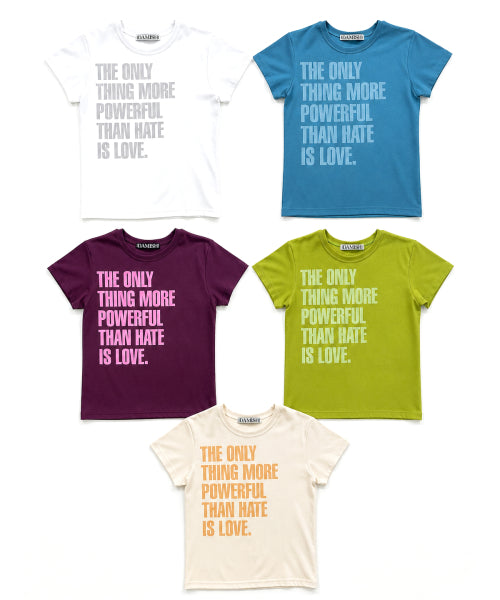 SILKET COTTON LETTERING SLIM TEE - 5 COLORS BLUE