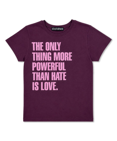 SILKET COTTON LETTERING SLIM TEE - 5 COLORS PURPLE