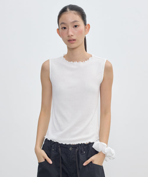 RIBBED SLEEVELESS TOP - 3 COLORS