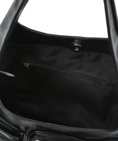 TEE POCKET SHOULDER BAG - 2 COLORS BLACK