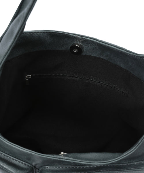 TEE POCKET SHOULDER BAG - 2 COLORS BLACK