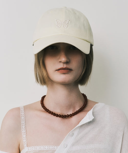 MINI BUTTERFLY BLINK BALL CAP #徐睿知同款! - 8 COLORS CREAM