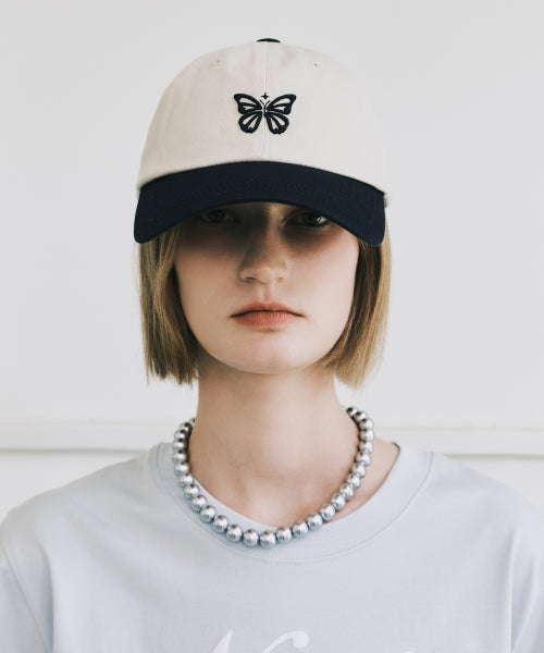 MINI BUTTERFLY BLINK BALL CAP #徐睿知同款! - 8 COLORS NAVY