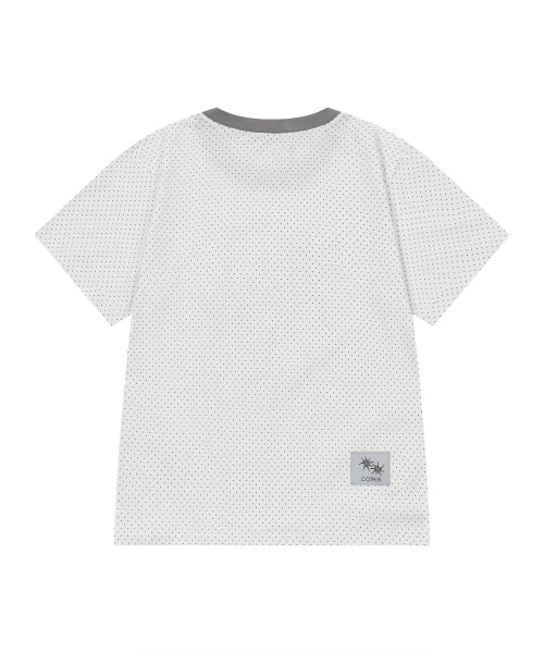 SOLUNA DOT CONTRAST SHORT SLEEVE TEE - 5 COLORS BLACK