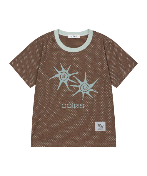 SOLUNA DOT CONTRAST SHORT SLEEVE TEE - 5 COLORS BLACK