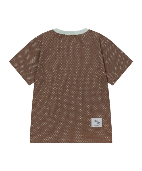 SOLUNA DOT CONTRAST SHORT SLEEVE TEE - 5 COLORS BLACK
