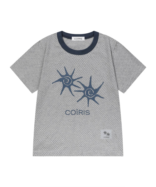SOLUNA DOT CONTRAST SHORT SLEEVE TEE - 5 COLORS BLACK