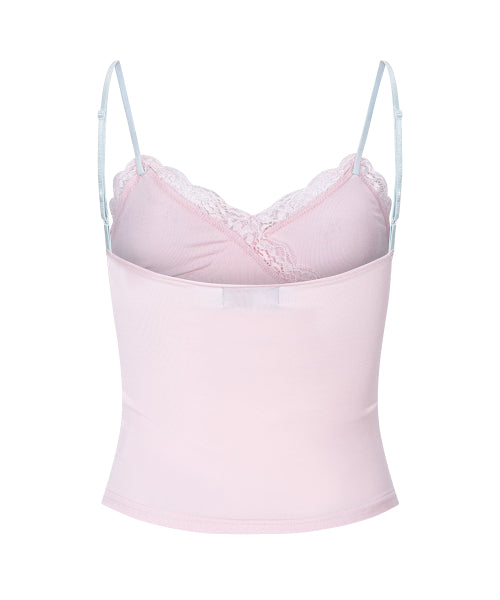 PLEASENOFOLLOW FLORA LACE SLEEVELESS TOP - 9 COLORS BABY PINK