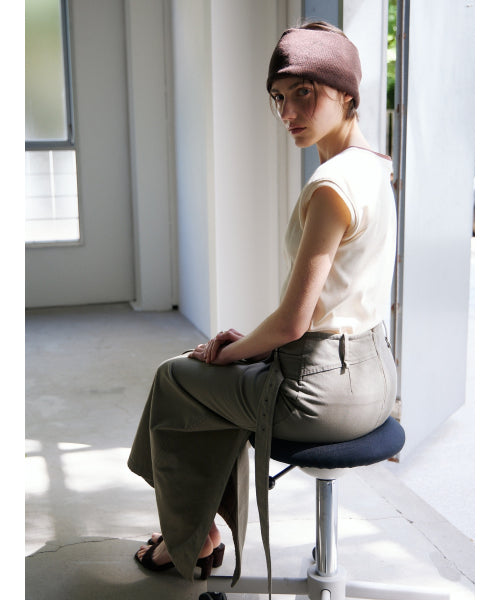 [2ND] CAP SLEEVE LETTERING T-S - 2 COLORS CREAM