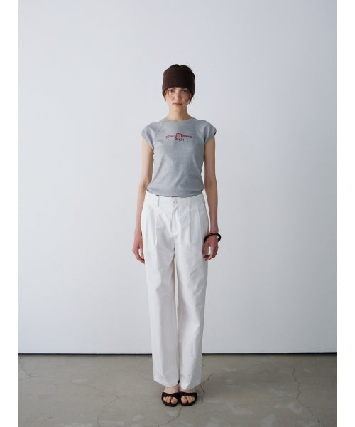 [2ND] CAP SLEEVE LETTERING T-S - 2 COLORS MELANGE GREY