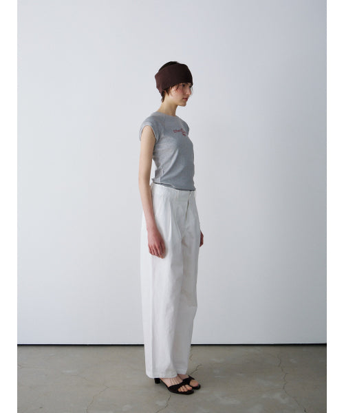 [2ND] CAP SLEEVE LETTERING T-S - 2 COLORS MELANGE GREY