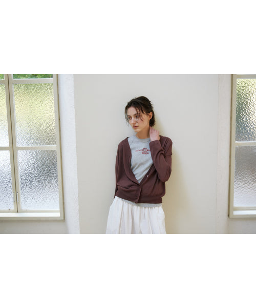 [2ND] CAP SLEEVE LETTERING T-S - 2 COLORS MELANGE GREY