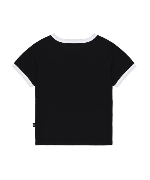 BUTTERFLY GRAPHIC RINGER TOP #徐睿知同款! - 4 COLORS BLACK