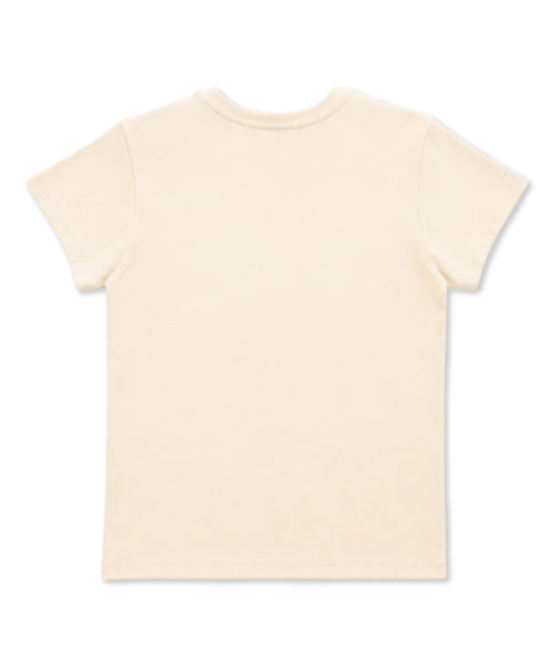 SILKET COTTON LETTERING SLIM TEE - 5 COLORS CREAM