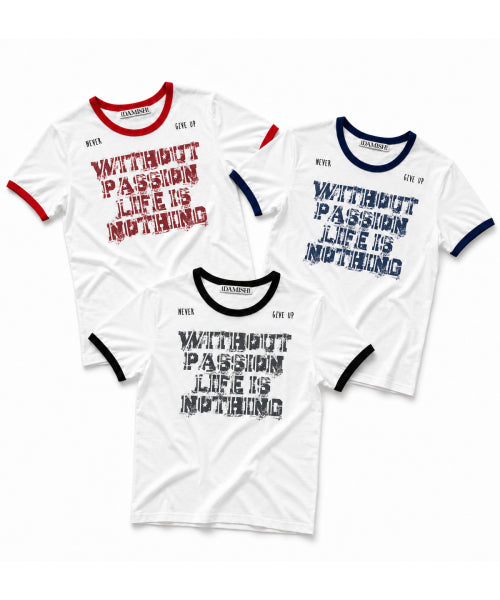 TEE LETTERING RINGER T-SHIRT - 3 COLORS RED