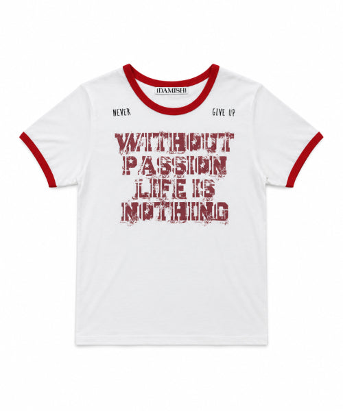 TEE LETTERING RINGER T-SHIRT - 3 COLORS RED