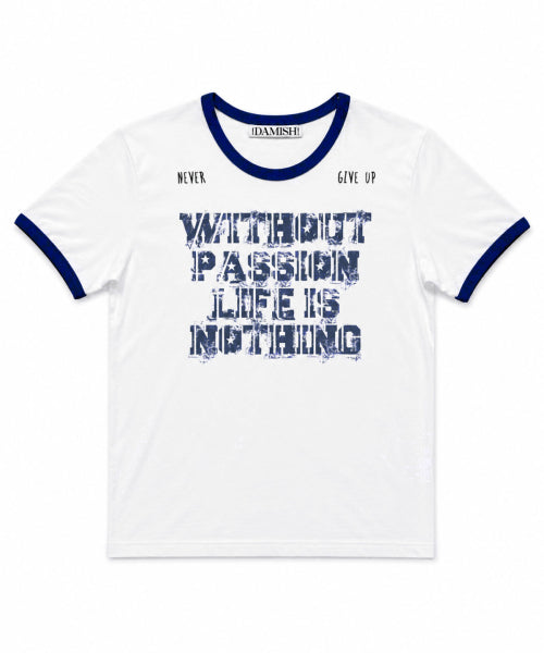 TEE LETTERING RINGER T-SHIRT - 3 COLORS NAVY
