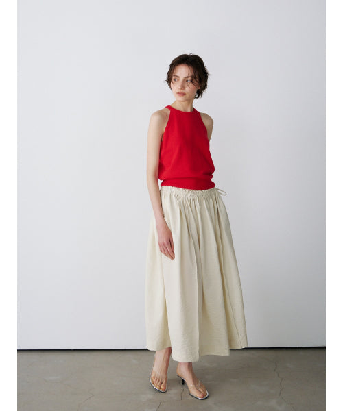 OPEN-BACK HALTER KNIT TOP - 3 COLORS RED