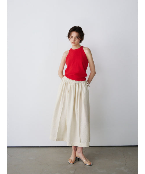 OPEN-BACK HALTER KNIT TOP - 3 COLORS RED