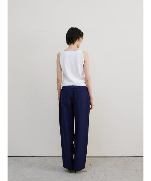 TIE SLEEVELESS KNIT TOP - 2 COLORS WHITE