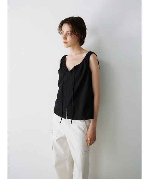 BREEZE TIE BLOUSE - 2 COLORS BLACK
