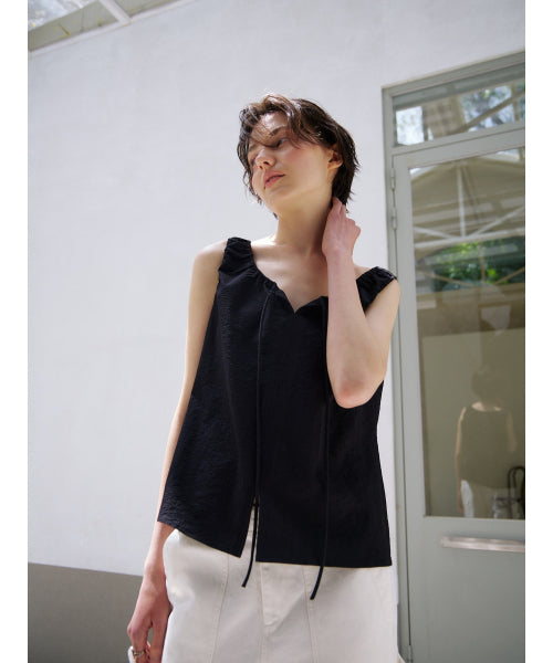 BREEZE TIE BLOUSE - 2 COLORS BLACK