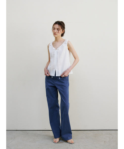BREEZE TIE BLOUSE - 2 COLORS WHITE