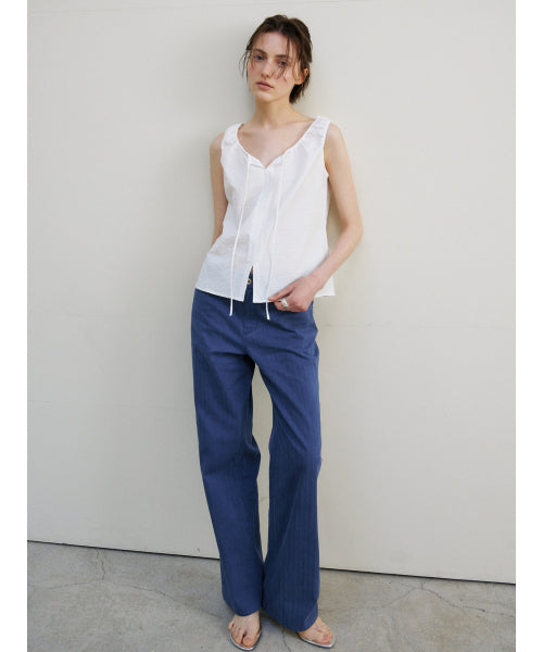 BREEZE TIE BLOUSE - 2 COLORS WHITE
