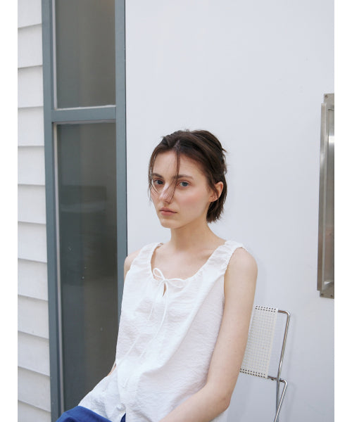 BREEZE TIE BLOUSE - 2 COLORS WHITE