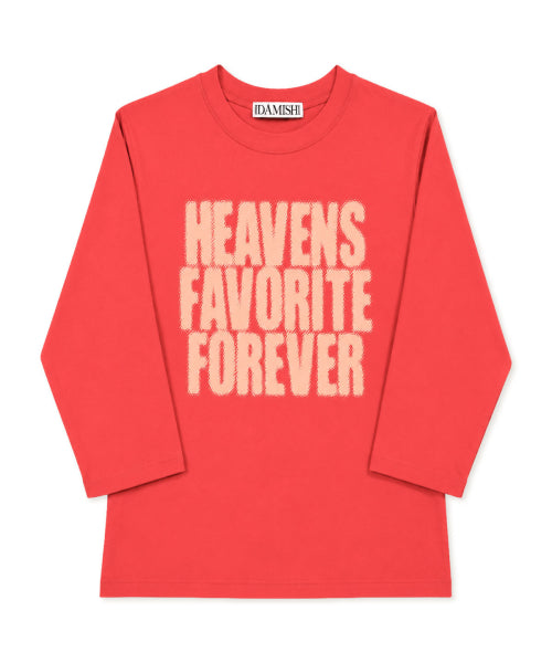 HALFTONE LETTERING 3/4 SLEEVE T-SHIRT - 3 COLORS RED