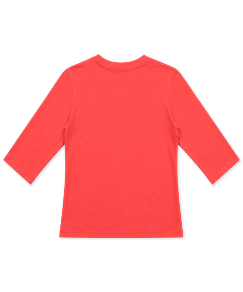 HALFTONE LETTERING 3/4 SLEEVE T-SHIRT - 3 COLORS RED