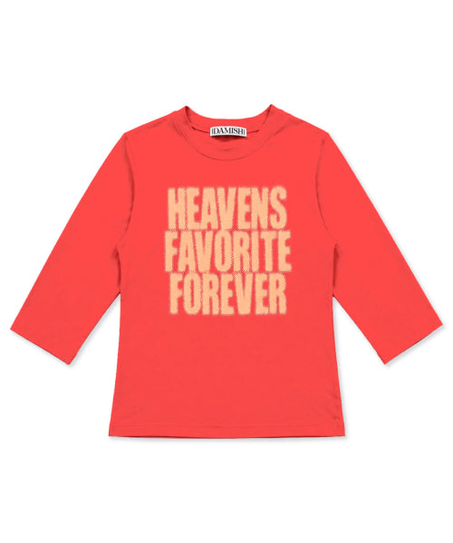 HALFTONE LETTERING 3/4 SLEEVE T-SHIRT - 3 COLORS RED
