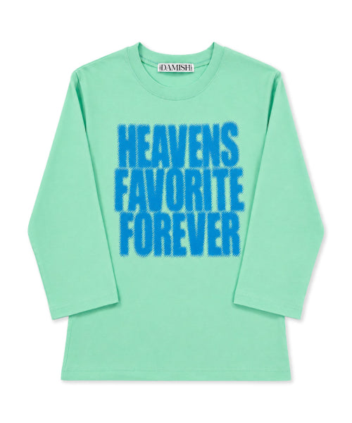 HALFTONE LETTERING 3/4 SLEEVE T-SHIRT - 3 COLORS MINT