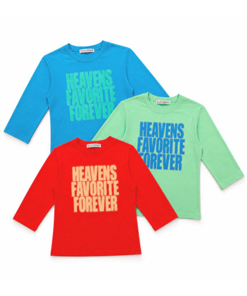 HALFTONE LETTERING 3/4 SLEEVE T-SHIRT - 3 COLORS MINT