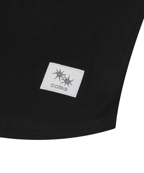 ARINA BUTTON CROP ROLL SHORT SLEEVE TEE - 4 COLORS BLACK