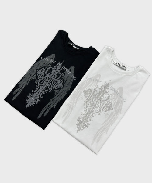 CROSS T-SHIRT - 2 COLORS BLACK
