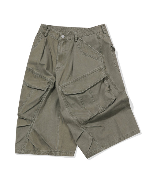 BERMUDA CARGO PANEL PANTS - 2 COLORS KHAKI