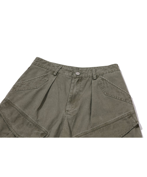 BERMUDA CARGO PANEL PANTS - 2 COLORS KHAKI