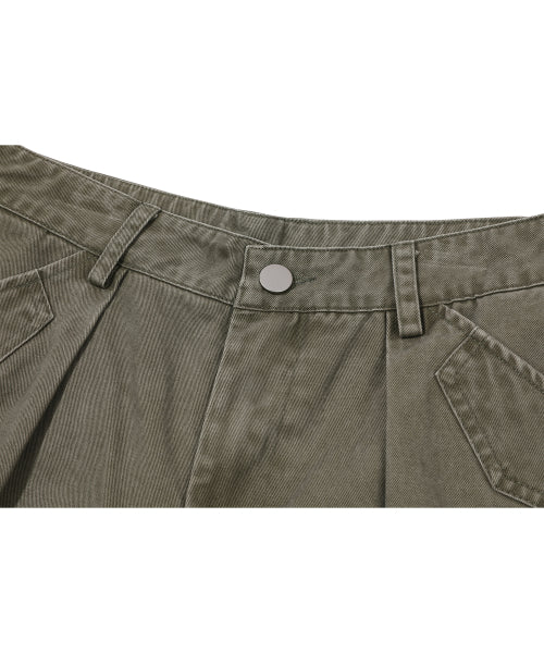 BERMUDA CARGO PANEL PANTS - 2 COLORS KHAKI