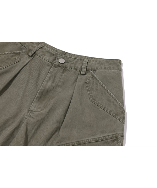 BERMUDA CARGO PANEL PANTS - 2 COLORS KHAKI