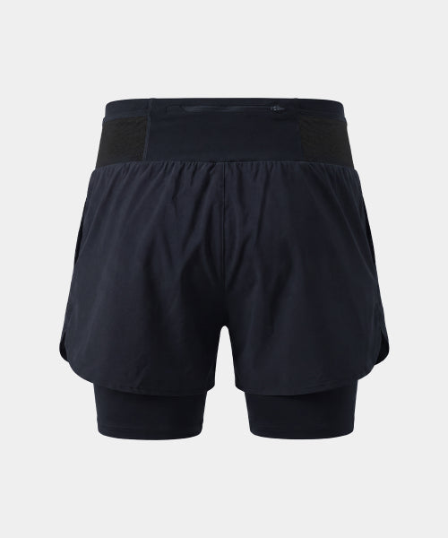 BELTED RUNNING SHORTS BLACK