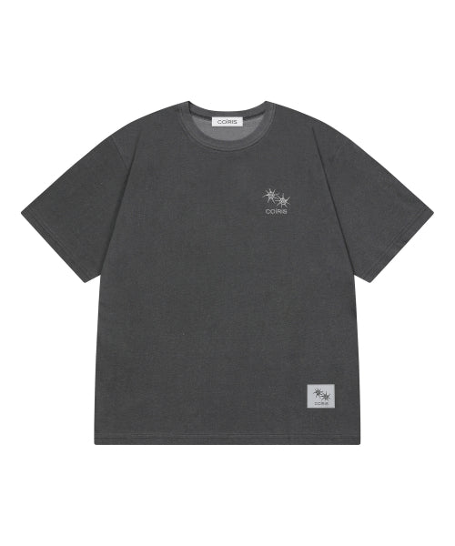 LORA SMALL LOGO PIGMENT SHORT SLEEVE TEE UNISEX - 3 COLORS BLACK