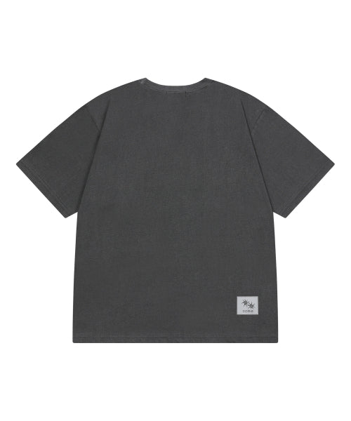 LORA SMALL LOGO PIGMENT SHORT SLEEVE TEE UNISEX - 3 COLORS BLACK