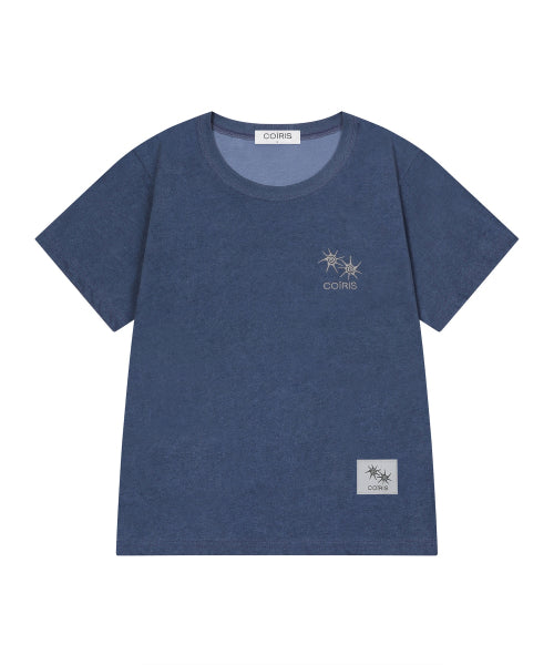 LORA SMALL LOGO PIGMENT SHORT SLEEVE TEE UNISEX - 3 COLORS BLACK