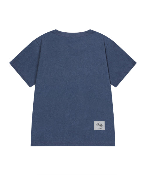 LORA SMALL LOGO PIGMENT SHORT SLEEVE TEE UNISEX - 3 COLORS BLACK