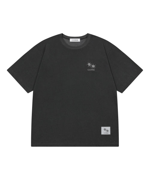 LORA SMALL LOGO PIGMENT SHORT SLEEVE TEE UNISEX - 3 COLORS BLACK